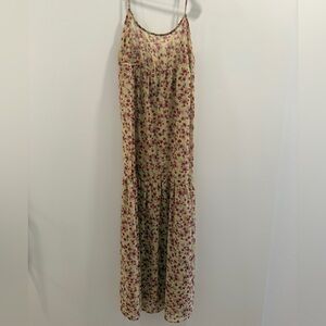 Beach Riot Red and Cream Floral Maxi Dress